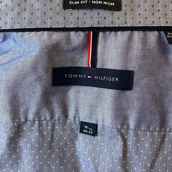 Tommy Hilfiger button down shirt, 16.5 36-37, Blue - Picture 4 of 4